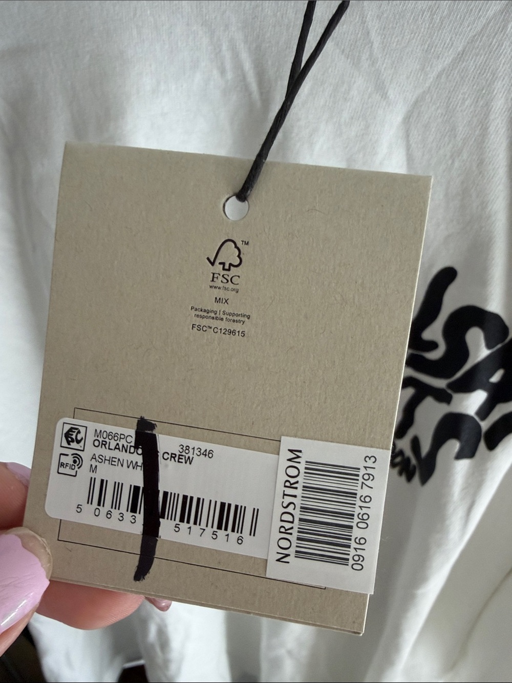 AllSaints White T-Shirt with Black Chest Logo - Picture 4 of 6